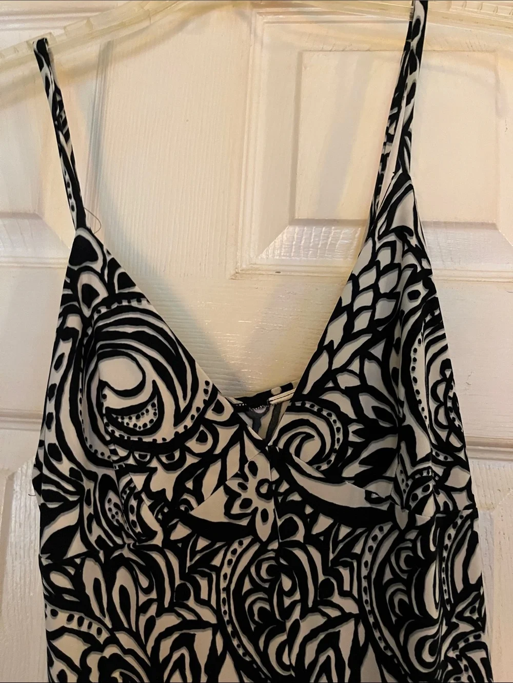 Vintage 1970’s Norma Kamali Black and White, spaghetti strap, wide-legged jumper - Picture 3 of 6